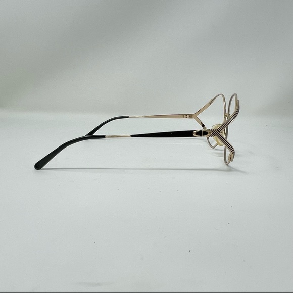 Vintage Christian Dior 2387 49 black gold Sunglasses eyeglasses frame oversized main image 9